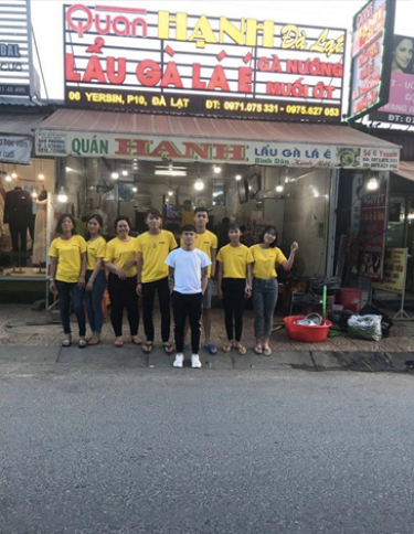 lẫu gà lá é hạnh đà lạt